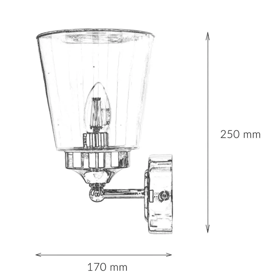 Wandleuchten|Glaslampen*Nowodvorski Wandleuchte Chrom Glas Klar Bali