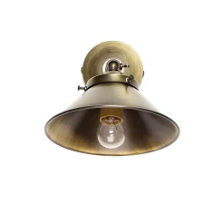 Giovanni Battista Wandleuchte Echt-Messing in Bronze hell< Wohnzimmerlampen|Metall Lampen