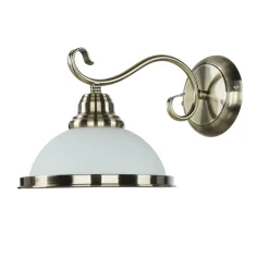 Wandleuchten|Küchenlampen*Easylight Wandleuchte ELISETT mit Glasschirm Antik