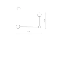 Nowodvorski Wandleuchte 2-flammig GX53 Schwarz Metall Modern indirekt< Wohnzimmerlampen|Metall Lampen