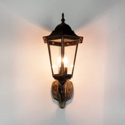 Easylight Wandleuchte für Außen Schwarz Kupfer BRISTOL II IP44 E27< Rustikale Lampen|Rustikale Außenleuchten