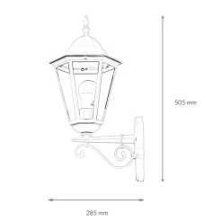 Easylight Wandleuchte für Außen Schwarz Kupfer BRISTOL II IP44 E27< Rustikale Lampen|Rustikale Außenleuchten