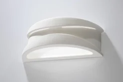 Sollux Wandleuchte Gips bemalbar Weiß Lichtmuster< Wandleuchten|Flurlampen