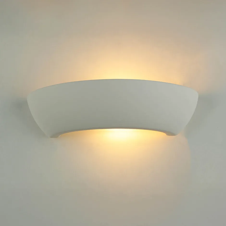 Sollux Wandleuchte Gips Weiß Up Down Zeitlos innen< Gipsleuchten|Küchenlampen
