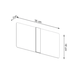 Wohnzimmerlampen|Glaslampen*Sollux Wandleuchte Glas Metall 35 cm breit Weiß Chrom 2x G9