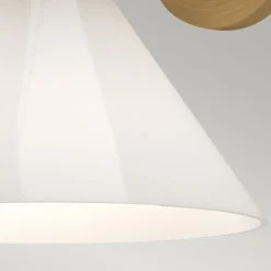 Wandleuchten|Küchenlampen*Elstead Wandleuchte Glas Metall H: 22,2 cm in Gold Weiß Retro