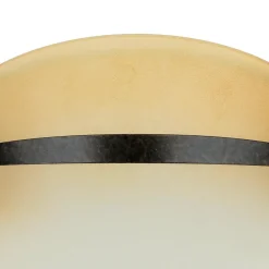 Elstead Wandleuchte Glas Schirm Orange Bronze Rustikal innen< Wandleuchten|Flurlampen