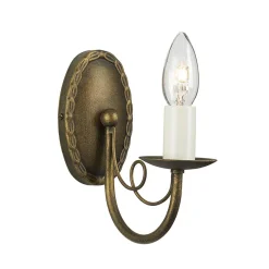 Wandleuchten|Rustikale Lampen*Elstead Wandleuchte GOTICA 5 Antik Gold Kerzenform Lampe