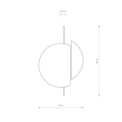 Wandleuchten|Flurlampen*Nowodvorski Wandleuchte groß H: 80 cm Holz Metall flach indirekt 2x GX53