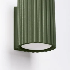 Sollux Wandleuchte GU10 H: 10 cm klein in Grün Modern Aluminium< Flurlampen|Wohnzimmerlampen