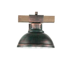 Luminex Wandleuchte HAKON Kupfer Antik Echt Holz Metall< Wandleuchten|Küchenlampen