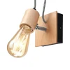 Wandleuchten|Flurlampen*Lamkur Wandleuchte Holz Metall beweglich E27 Jugendzimmer