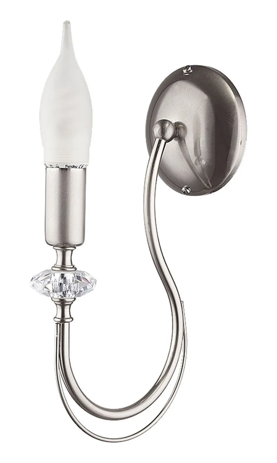 Wandleuchten|Rustikale Lampen*Jupiter Wandleuchte in Nickel Metall B:11 cm E14 Rustikal Antik