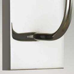 Elstead Wandleuchte in Nickel Weiß Metall Stoff E14 Jugendstil< Wandleuchten|Stofflampen