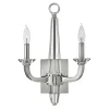 Wohnzimmerlampen|Metall Lampen*Elstead Wandleuchte innen 45 cm hoch Metall Kristall 2x E14