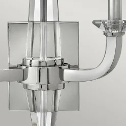 Wohnzimmerlampen|Metall Lampen*Elstead Wandleuchte innen 45 cm hoch Metall Kristall 2x E14