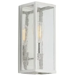 Wandleuchten|Flurlampen*Elstead Wandleuchte innen Glas Metall eckig Modern in Nickel