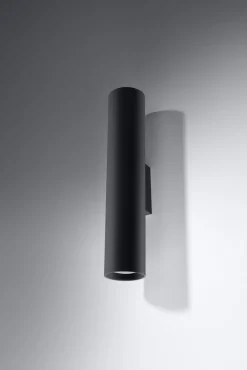 Sollux Wandleuchte innen Schwarz 30 cm hoch Up Down Metall< Wohnzimmerlampen|Moderne Lampen