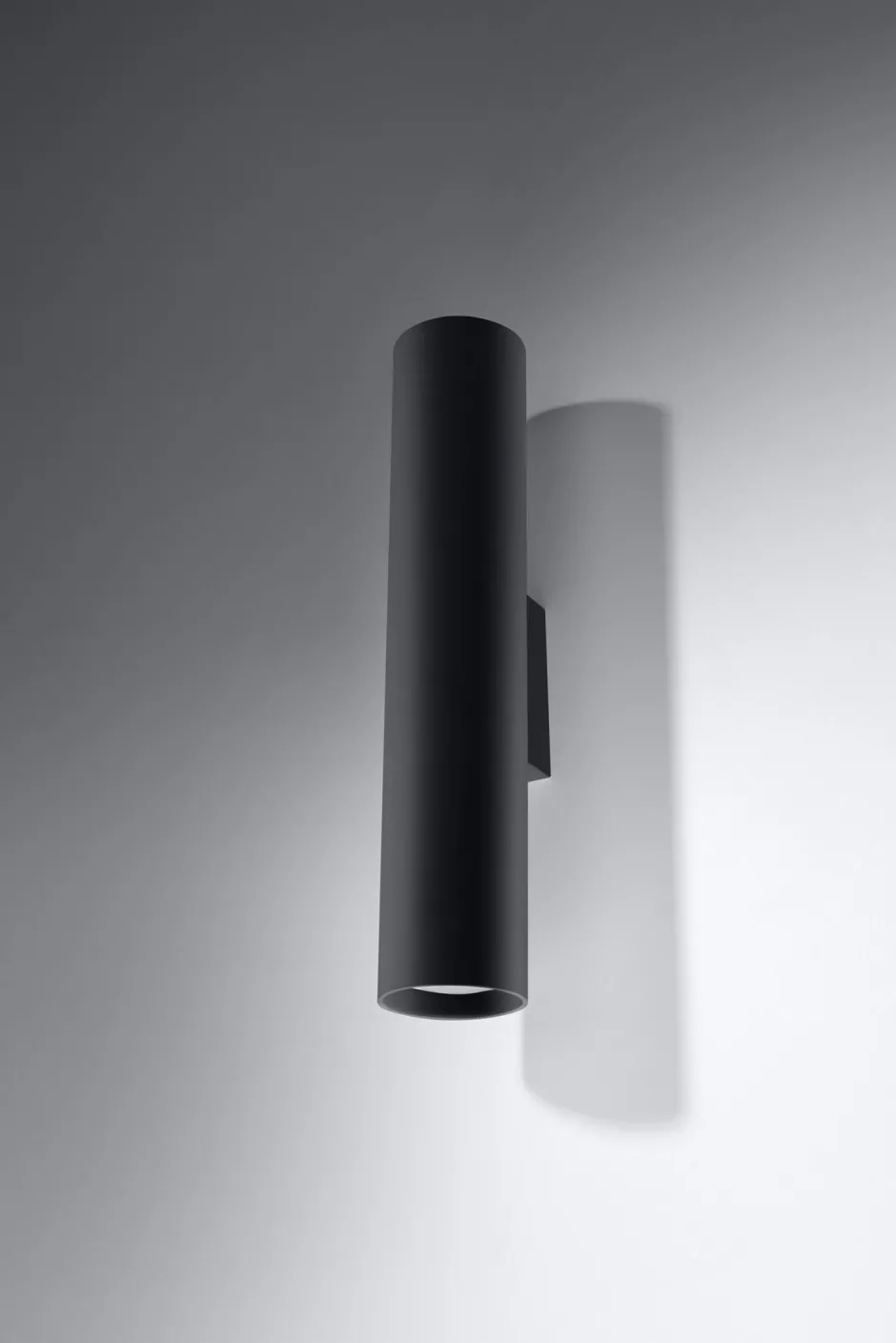 Sollux Wandleuchte innen Schwarz 30 cm hoch Up Down Metall< Wohnzimmerlampen|Moderne Lampen