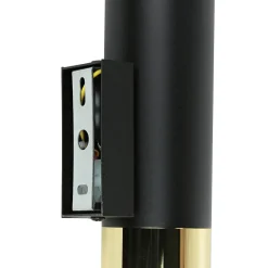 Moderne Lampen|Küchenlampen*Sollux Wandleuchte innen Schwarz Gold Up Down H: 29 cm Metall
