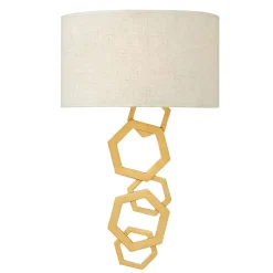 Elstead Wandleuchte JANNE Creme Gold B:30cm Design Lampe< Wandleuchten|Flurlampen