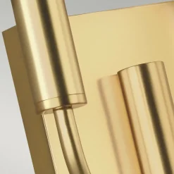 Wandleuchten|Wohnzimmerlampen*Elstead Wandleuchte Jugendstil in Messing Weiß Metall Stoff