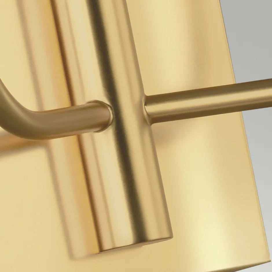 Wandleuchten|Wohnzimmerlampen*Elstead Wandleuchte Jugendstil in Messing Weiß Metall Stoff