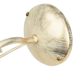 Glaslampen|Jugendstil Lampen*Jupiter Wandleuchte Jugendstil in Weiß Gold Wohnzimmer Flur