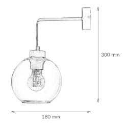 TK Lighting Wandleuchte KALETE Bernsteinfarben Flur Lampe E27< Wandleuchten|Flurlampen