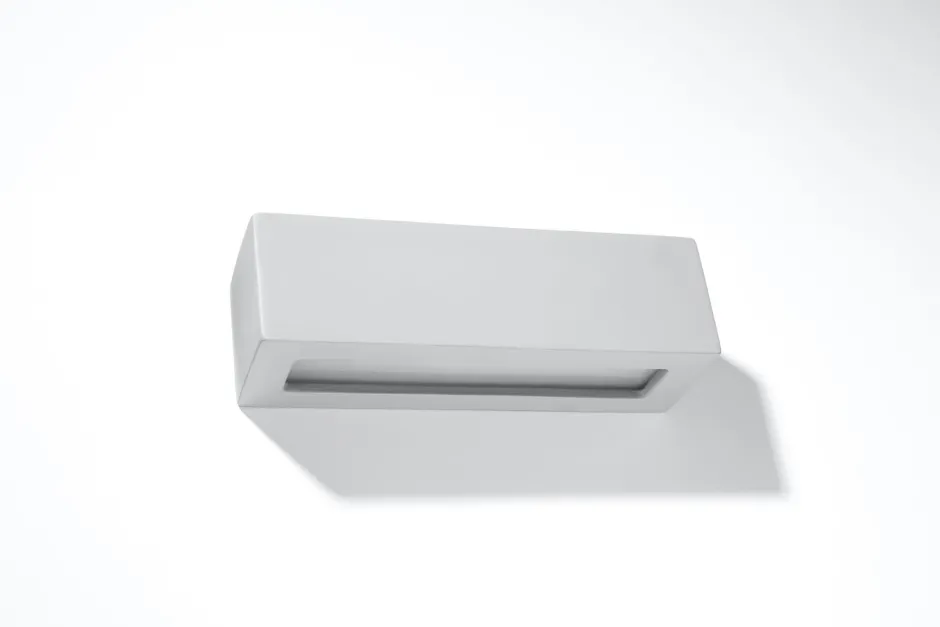 Sollux Wandleuchte Keramik 32,5 cm Grau E27 indirekt Up Down< Wohnzimmerlampen|Keramiklampen