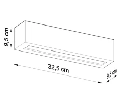 Sollux Wandleuchte Keramik 32,5 cm Grau E27 indirekt Up Down< Wohnzimmerlampen|Keramiklampen