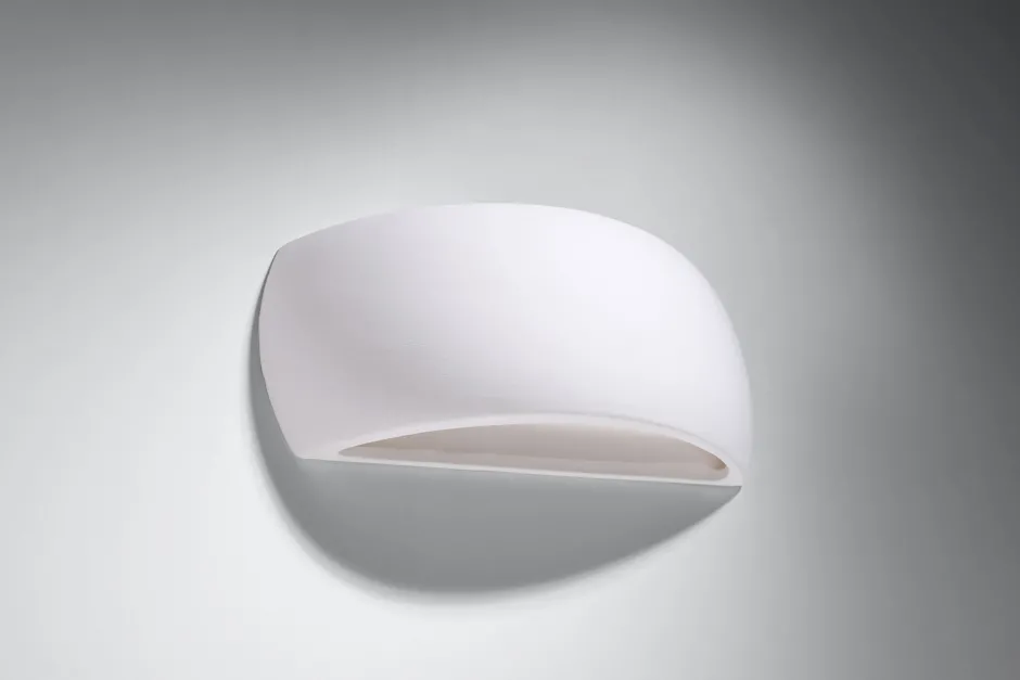 Sollux Wandleuchte Keramik 32 cm Up Down bemalbar Weiß< Wandleuchten|Flurlampen