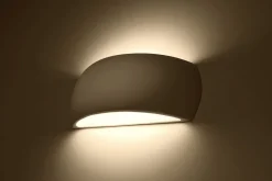 Sollux Wandleuchte Keramik 32 cm Up Down bemalbar Weiß< Wandleuchten|Flurlampen