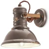 Wohnzimmerlampen|Keramiklampen*Ferroluce Wandleuchte Keramik Metall E27 Taupe Shabby Antik