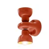 Wohnzimmerlampen|Keramiklampen*Ferroluce Wandleuchte Keramik Up Down H: 25,5 cm Orange E14 Retro