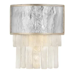 Wandleuchten|Flurlampen*Elstead Wandleuchte klein B: 30,5 cm Edelstahl Kristall 2x E14 Up Down