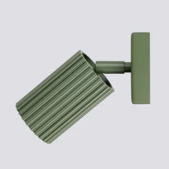 Flurlampen|Wohnzimmerlampen*Sollux Wandleuchte klein B: 8 cm Grün schwenkbar Aluminium GU10