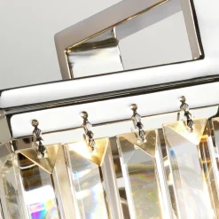 Elstead Wandleuchte Kristall Art Déco E27 in Nickel Klar E27< Wandleuchten|Flurlampen