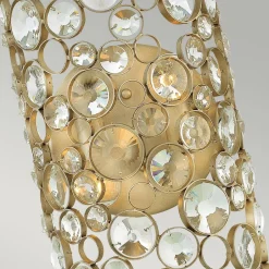 Elstead Wandleuchte Kristall Metall in Blattsilber dekorativ< Wandleuchten|Flurlampen