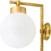 Lido Wandleuchte Kugel Außen aus Messing IP43 Haus Hof< Außenwandleuchten|Messinglampen