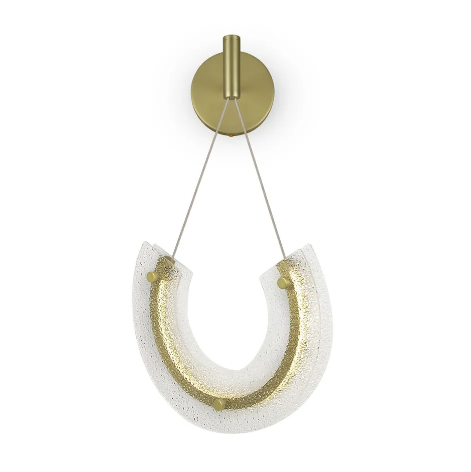 Maytoni Wandleuchte LED Aluminium Glas 133,1 cm hoch in Gold< Led Lampen|Wandleuchten