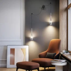 Maytoni Wandleuchte LED Metall Glas Up Down 228,9 cm hoch Chrom< Led Lampen|Wandleuchten