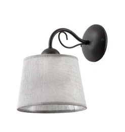 Wandleuchten|Stofflampen*Jupiter Wandleuchte LOCOLA Grau Braun Wohnzimmer Lampe