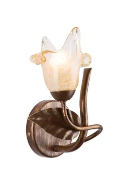 Lamkur Wandleuchte MARILYN Orange Rustikal Metall Glas< Wandleuchten|Rustikale Lampen