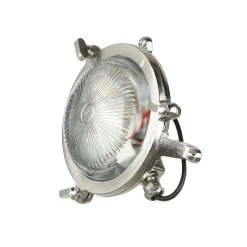 Lido Wandleuchte Maritim G9 Ø 14 cm Messing Glas außen< Außenleuchten Antik|Außenleuchten Messing