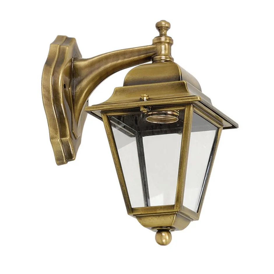 Lido Wandleuchte Messing IP43 Rustikal Balkon Hof< Außenleuchten Antik|Außenleuchten Messing