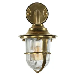 Metall Lampen|Messinglampen*Lido Wandleuchte Messing Maritim IP64 Haus Hof Haustür