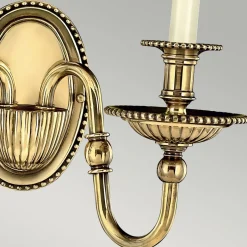 Elstead Wandleuchte Messing Stoff 2-flammig Barock Design< Wandleuchten|Stofflampen