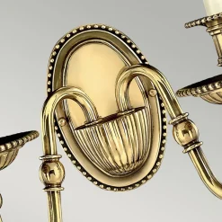 Elstead Wandleuchte Messing Stoff 2-flammig Barock Design< Wandleuchten|Stofflampen