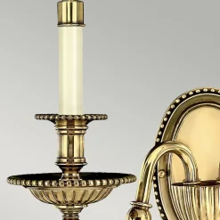 Elstead Wandleuchte Messing Stoff 2-flammig Barock Design< Wandleuchten|Stofflampen